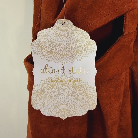 NWT Burnt Orange Cut-Out Dress - Picture 4 of 4